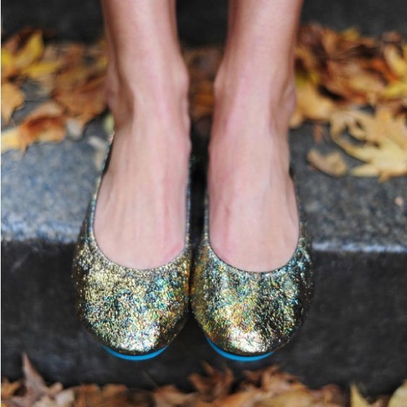 Tieks | Shoes | Tieks Starstruck Gold Metallic Glitter Ballet Flats |  Poshmark